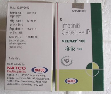 Veenat 100 mg imatinib capsules 